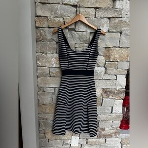 NWT - French Connection Navy Blue & White striped nautical dress